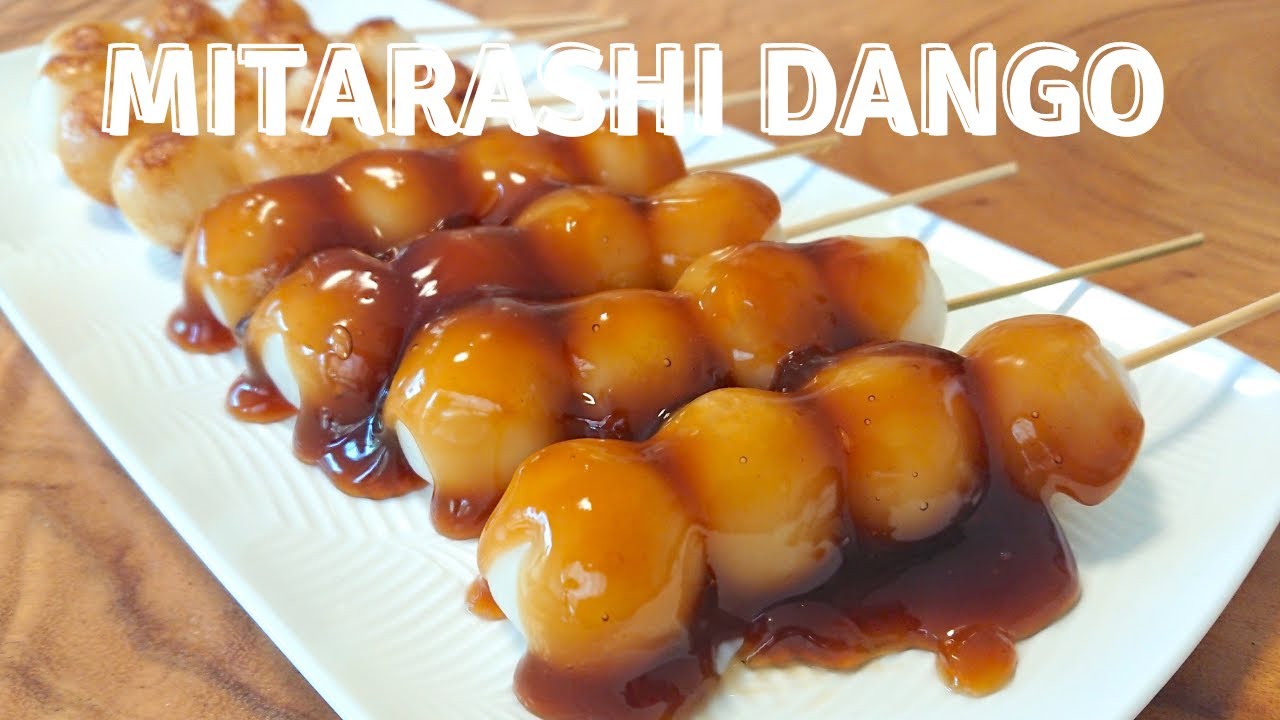 How to make Mitarashi Dango / Japanese dessert Recipe 簡単みたらし