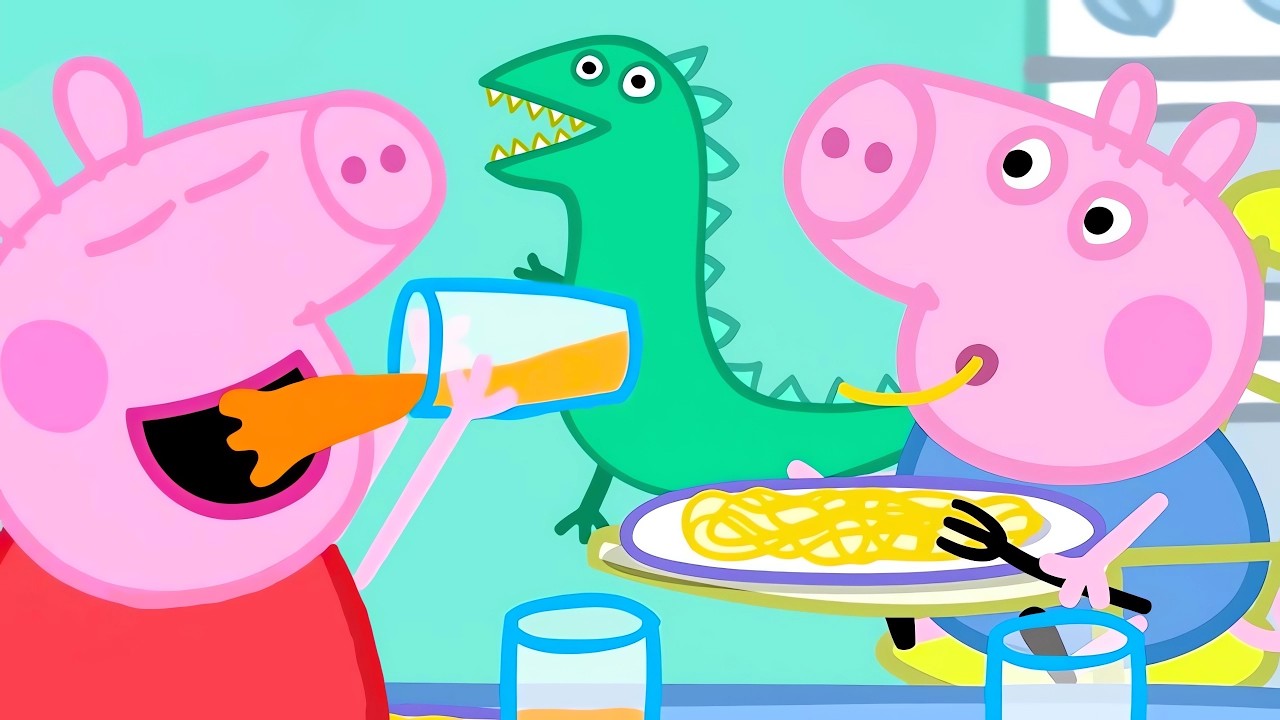 Peppa Pig 🔴 LIVE 🍕 Tutti a tavola! 🍲🍰 Cartoni Animati per Bambini