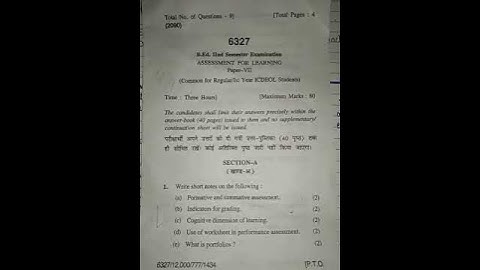 HP B.Ed  2nd semester (Assessment for Learning)