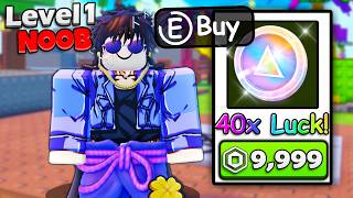 Starting as Noob with OP COIN in Throw a Coin Roblox!