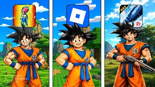 GOKU IN DIFFERENT GAMES (GOKU OLD GAME, ROBLOX, FREEFIRE!) 😳