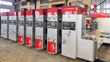 XY-H Automatic 4 Colors flexo printer and computerized Slotter and rotary die-cutter Machine #xinyu