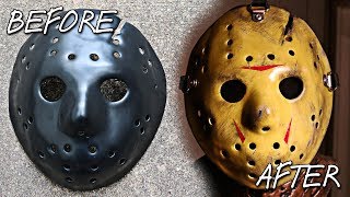 Painting and Weathering a Part 8 Friday the 13th Jason Mask - DIY