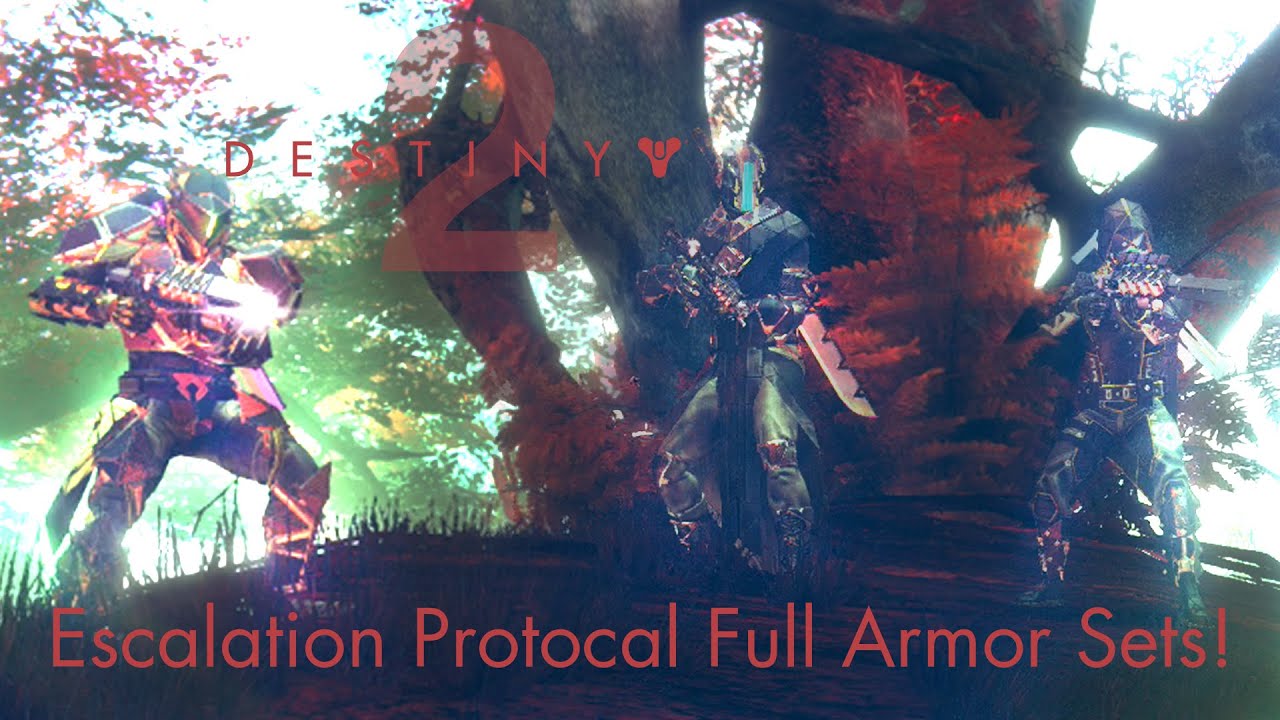 Destiny 2 Escalation Protocal Full Armor Sets With Shaders!! - YouTube
