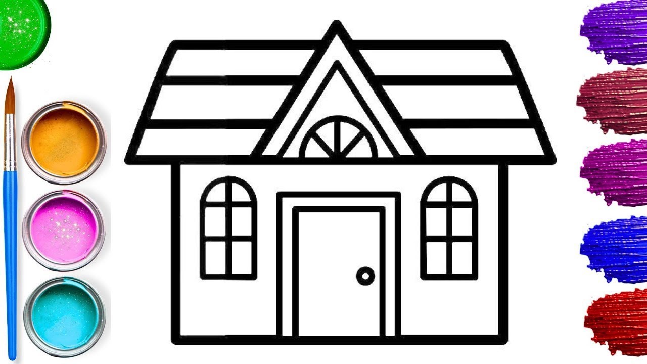 How to Draw a House Step by Step | Easy House Drawing for Beginners ...