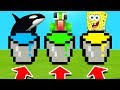 Minecraft PE : DO NOT CHOOSE THE WRONG BUCKET! (Orca, UnspeakableGaming & Spongebob)