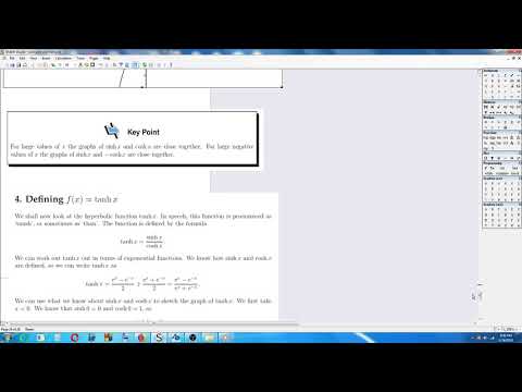 Engineering Mathematics On The Go - 10 - Hyperbolic Functions -  Defining f(x)=tanh x