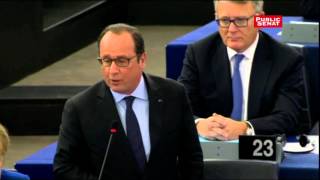 François Hollande répond à Marine Le Pen au Parlement européen