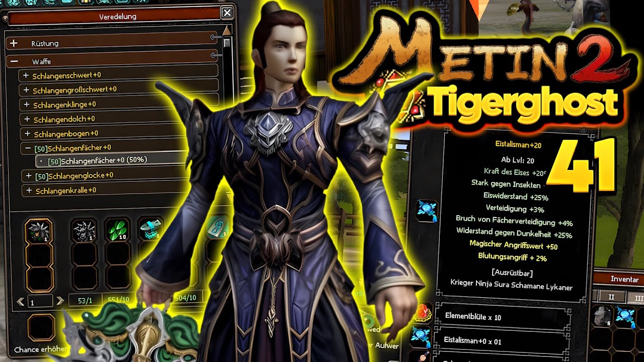 Metin2 Tigerghost [41] - 50x Schlangenfächer herstellen / Elementarwelt & Eistali uppen!