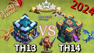 Town Hall 13 VS 14 Attack Strategy 🔥 #clashofclans #clashing #supercell #challenge #viral