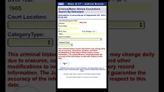 How to find a Connecticut conviction