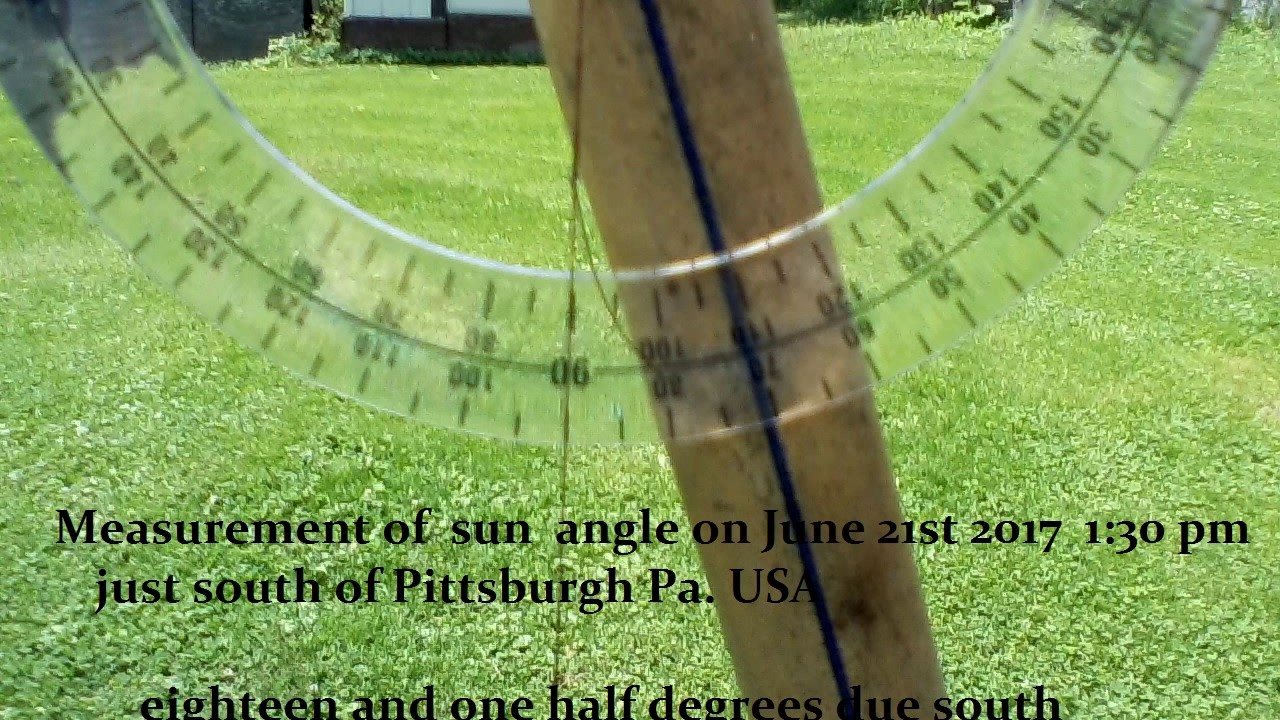 sun angle confirms Earth tilt 23.5 degrees YouTube