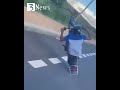 Motorcyclist trying to show off gets blown away by freddys gusts mauritius freddy cyclonefreddy