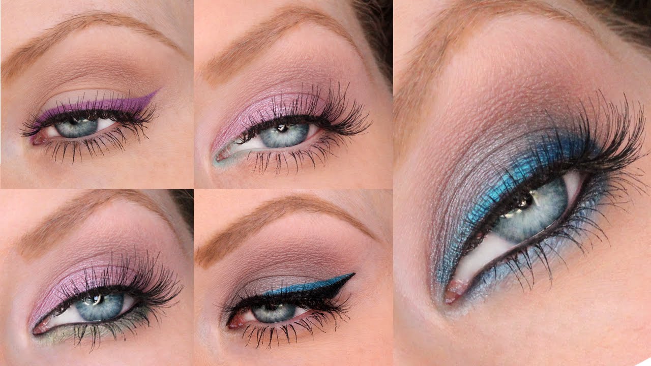 5 Different Ways To Wear Colored Eyeliners Youtube 