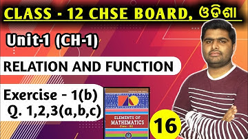 Oefening 1b Vraag 1, 2, 3(a, b, c) || ​​Relaties en functies || elementen van wiskunde chse klas ...