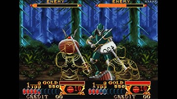 Crossed Swords / arcade opening intro attract mode auto demo / Neo Geo 1991