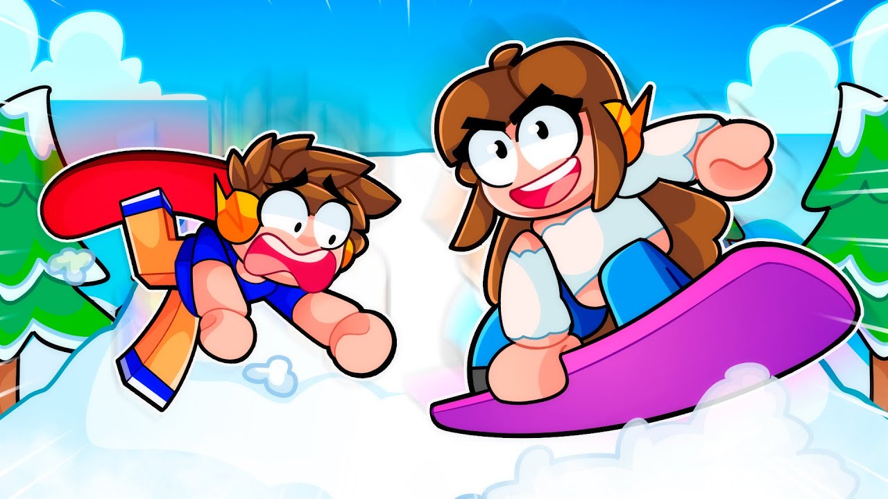SURVIVE the SNOWBOARD CHALLENGE in ROBLOX! - YouTube