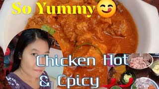 How To Cook Chicken Hot & Cpicy //Cerita Tkw Malaysia