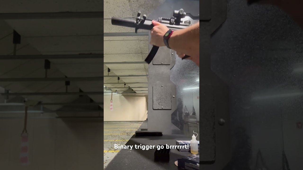 AP5-P with Franklin Armory binary trigger and SiCo Omega 9k - phone mic gave up 🤷‍♂️ #mp5