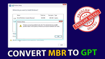 Convert MBR to GPT During Windows Installation | Fix Disk Partition Error
