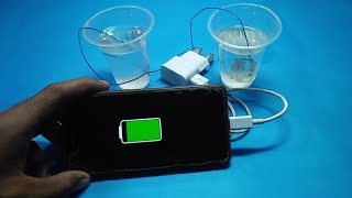 How to Make Mobile Charger Without Electricity With Salt Water Free Energy Mobile Charger screenshot 3