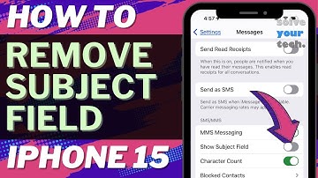 How to Remove Subject Field from Messages on iPhone 15