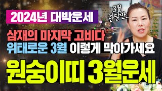 2024년 양력3월 원숭이띠운세삼재의 마지막 고비다! 위태로운 3월 이렇게 막아가세요!   [인천용한점집 청…