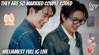 WilliamEst are so Married couple coded so sweet & soft with Eachother🥹 WilliamEst 4th IG Live EngSub screenshot 4