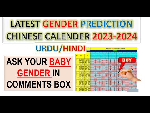 CHINESE BIRTH CALENDAR 2023-2024|  Latest Chinese Baby Gender Prediction Calendar | Boy or Girl |