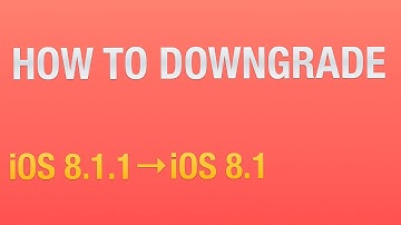 HOW TO: Downgrade to iOS 8.1