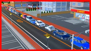 Make a Line with Cars - SAKURA School Simulator