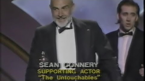 Sean Connery winning Best Supporting Actor for The Untouchables