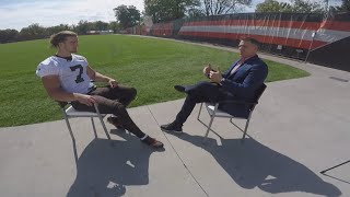 Cleveland Browns Punter Jamie the Scottish Hammer Gillan Sits For Oneononeinterview With 3news