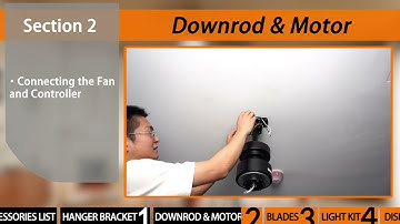 How to install addlon Ceiling Fans with Lights, 52 inch Black Ceiling fan with Light and Remote