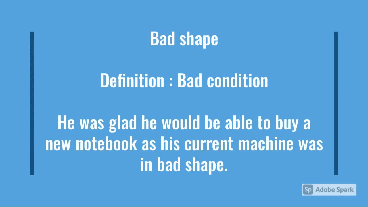 Bad Shape - YouTube