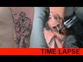 Religious statue tattoo - time lapse