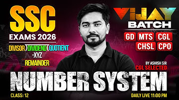 SSC Maths Classes 2026 | Remainder Theorem | SSC GD/MTS/CGL/CHSL/CPO Maths | By Ashish Sir