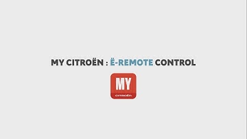 MyCitroën: Ë-Remote Control Overview