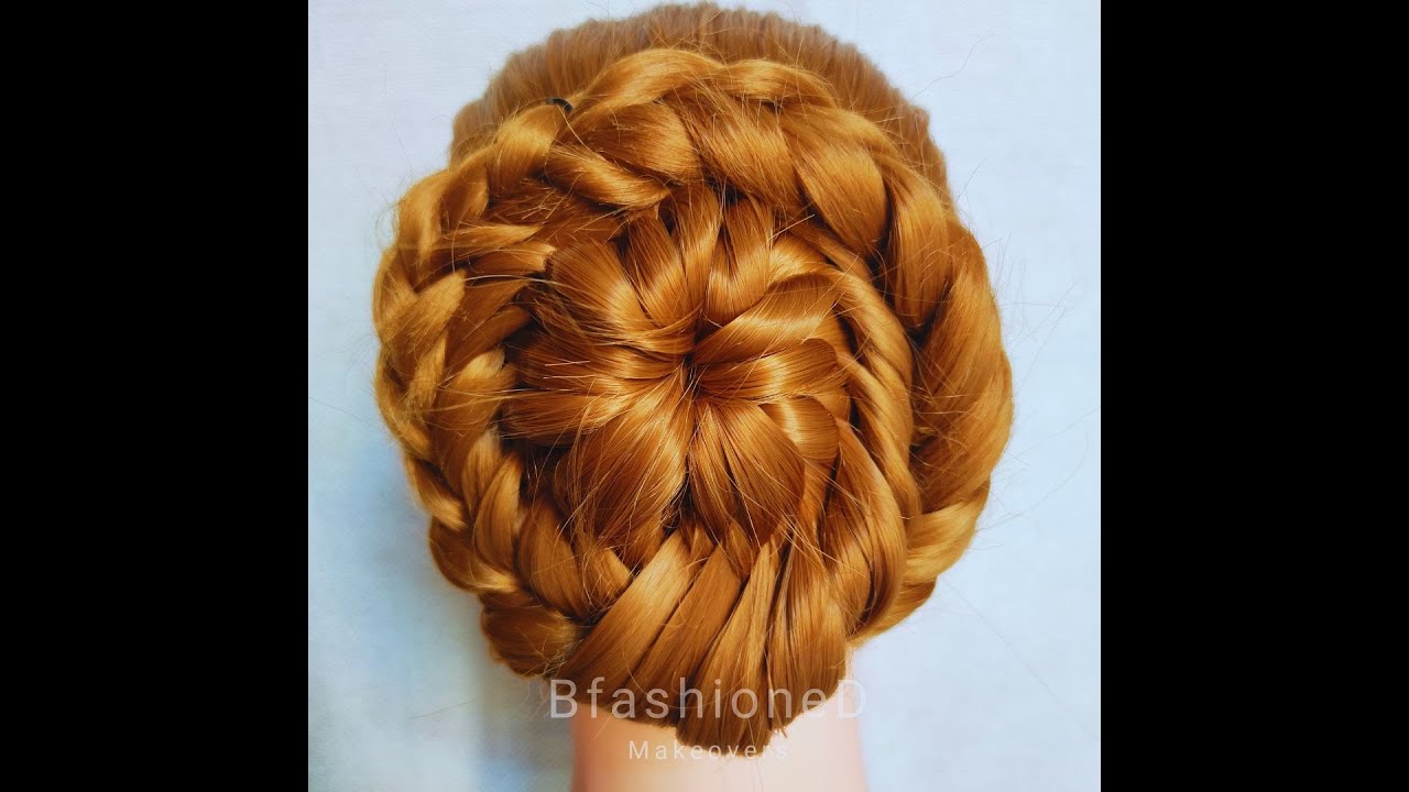 Most Beautiful Hairstyle For Wedding Or Party Easy Hairstyles Bun  most-beautiful-hairstyle-for-wedding-or-party-easy-hairstyles-bun