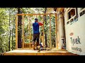 Off Grid TINY HOUSE - Bathroom or Bedroom?! SOLO self reliance!