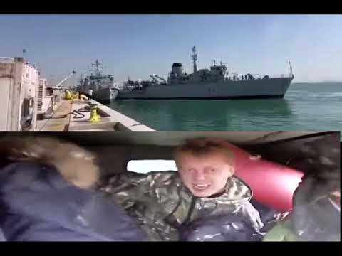 Видео: Опубликованы кадры из корабля ВМС Британии, который протаранил минный тральщик в Бахрейне