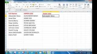 Famous Excel 2010 Tutorial: How to change the case into upper and lower case. Net Worth