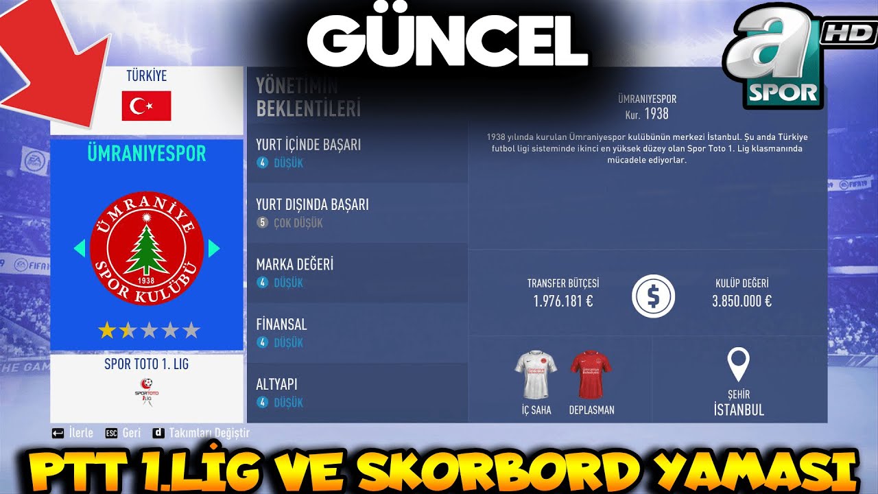 Fifa Ptt L G Yamasi Skorboard Yamasi G Ncel Kurulum Yolda