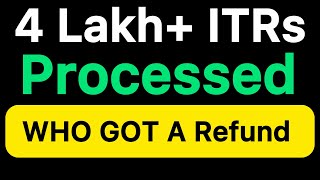 Information Who Got Their Refund ITR Processing Speed | Daily Refund Update  Update