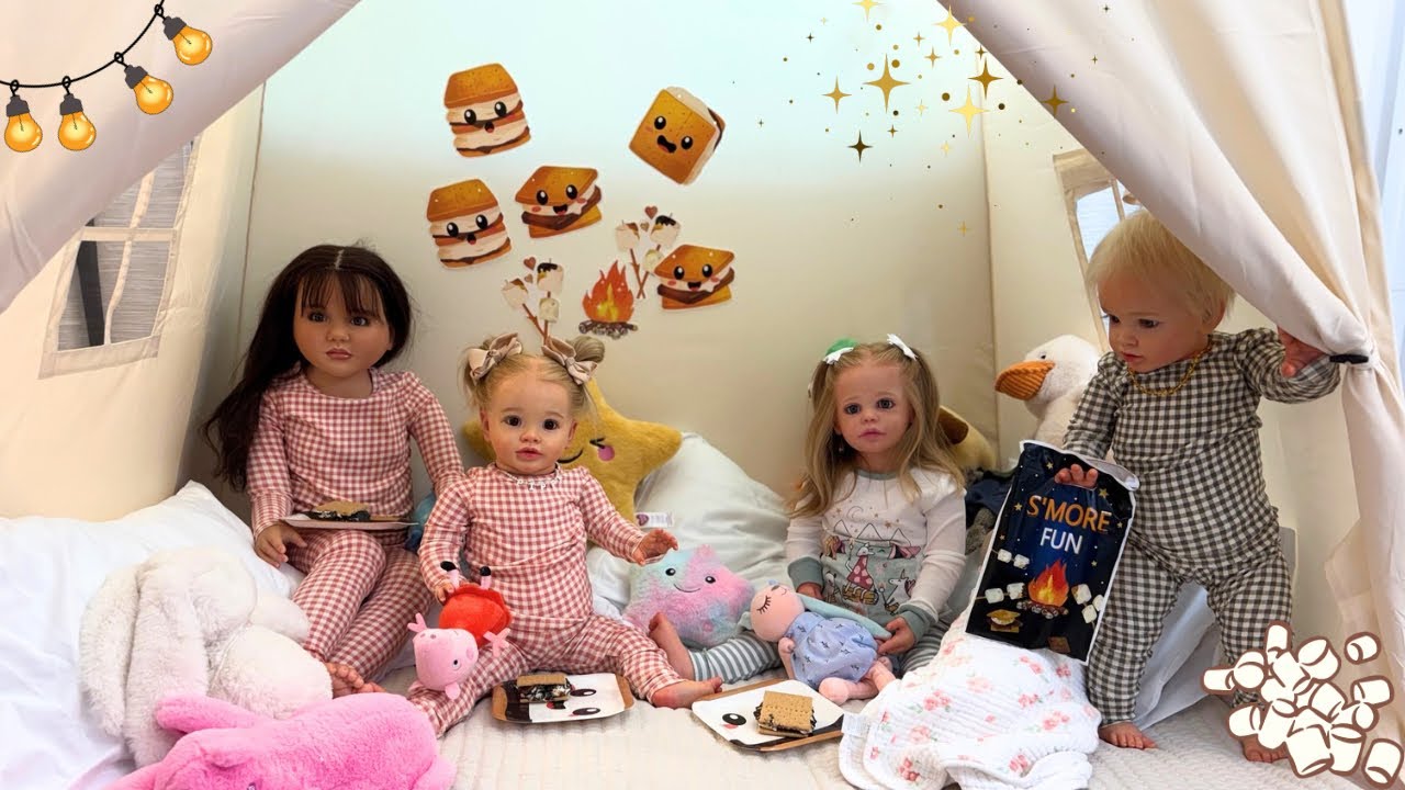 REBORN DOLLS GO CAMPING INDOORS ⛺️ END OF SUMMER FUN!