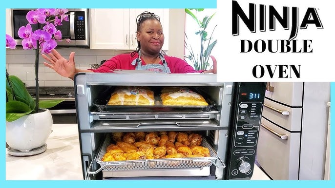 Ninja DCT451 12-in-1 Smart Double Oven with FlexDoor, Thermometer,  FlavorSeal, Smart Finish, Rapid Top Convection and Air Fry Bottom ,  Stainless Steel