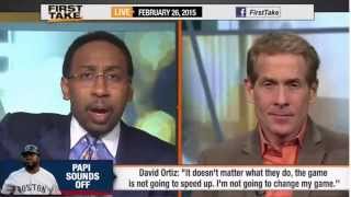 ESPN First Take   David Ortiz Rants at Pace Rules     I'm not giong to change my game