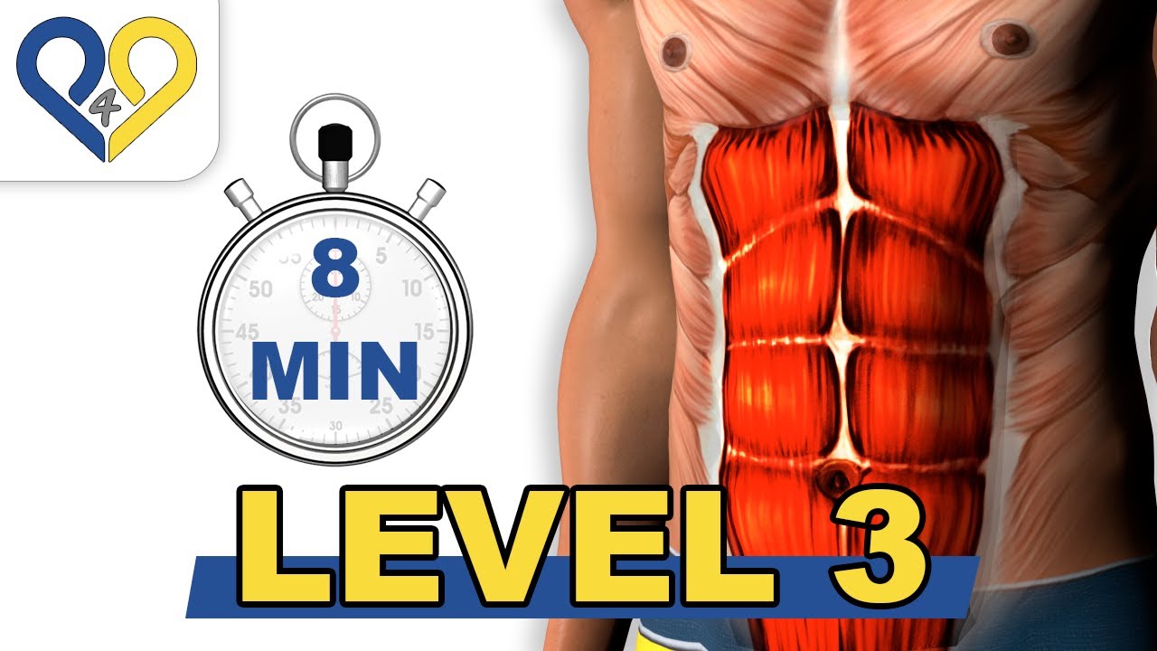 8 Min Abs Workout Level 3 P4P Music YouTube