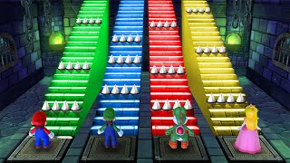 Mario Party 10 MiniGames - Mario Vs Yoshi Vs Luigi Vs Peach (Master Cpu)