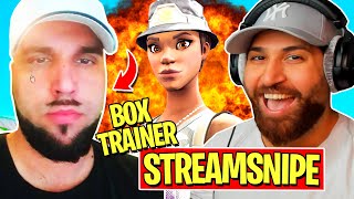 Ich STREAMSNIPE mein TRAINER im SKIN CONTEST bis er KOMPLETT AUSRASTET und den STREAM BEENDET..